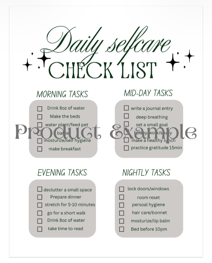 Daily Self-Care Checklist