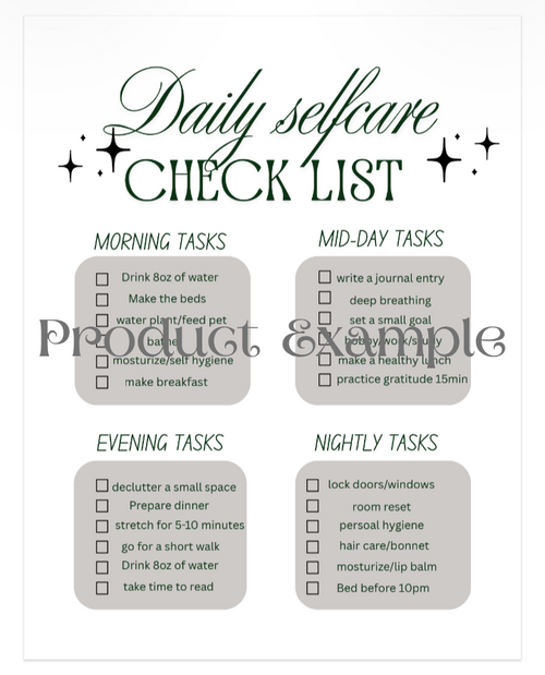 Daily Self-Care Checklist