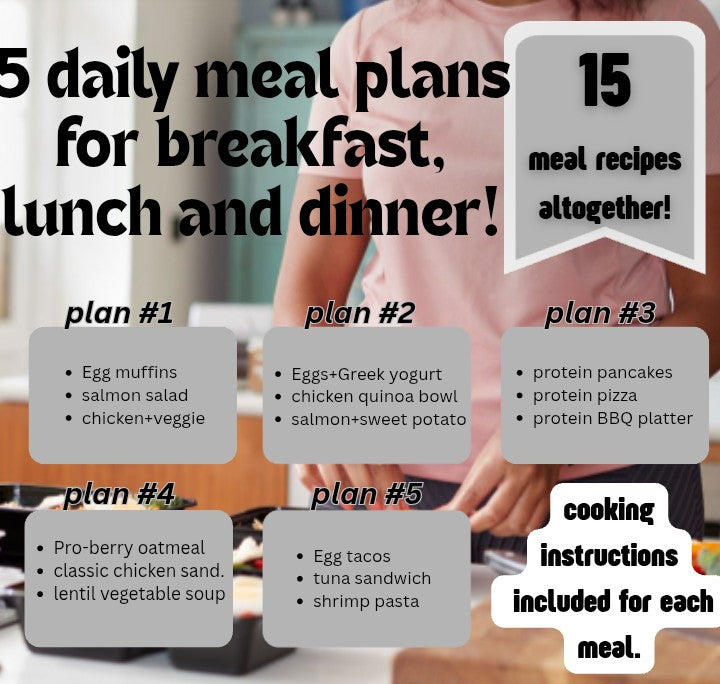 3 meals for 5 days checklist